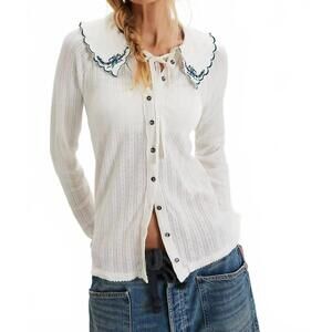 NEW FREE PEOPLE juniper long sleeve cardigan in ivory